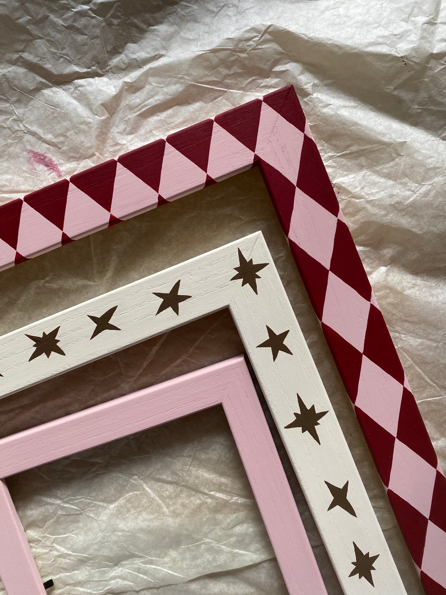 Picture Frame, Cream Wonky Stars image 3