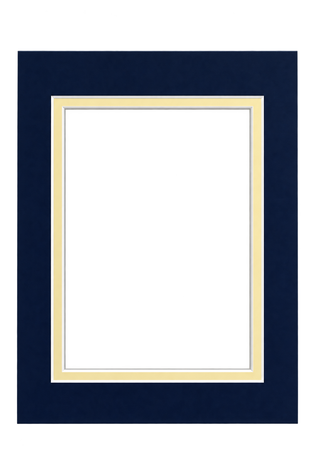 Double Mount - Navy & Cream