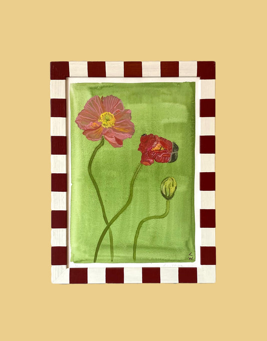 Picture Frame, Brick / Ivory Stripe image 0