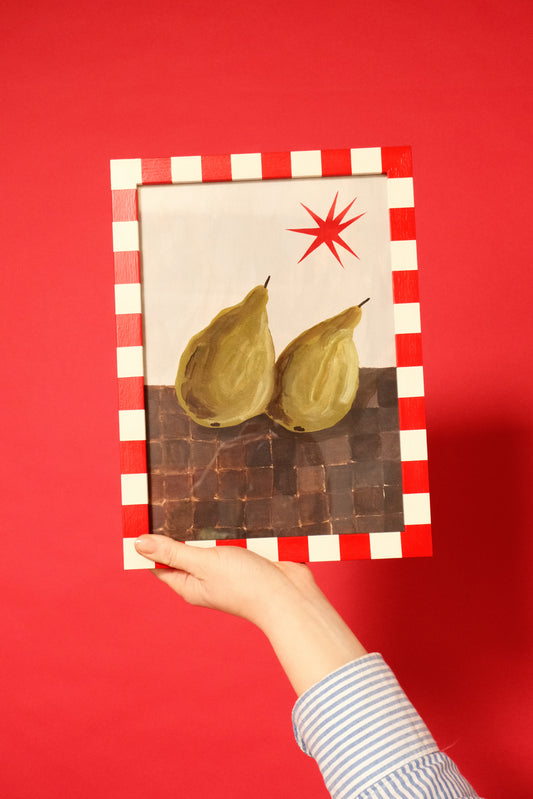 Picture Frame, Tomato & Mayo Skinny Stripes image 1