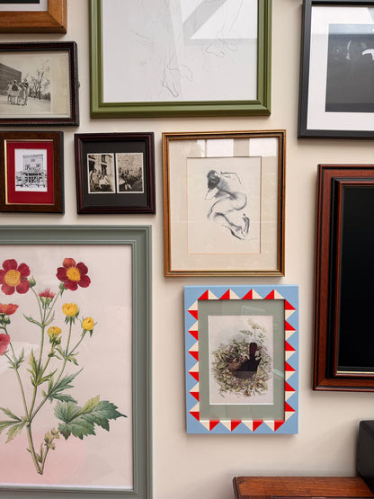 Picture Frame, Geometric Blue