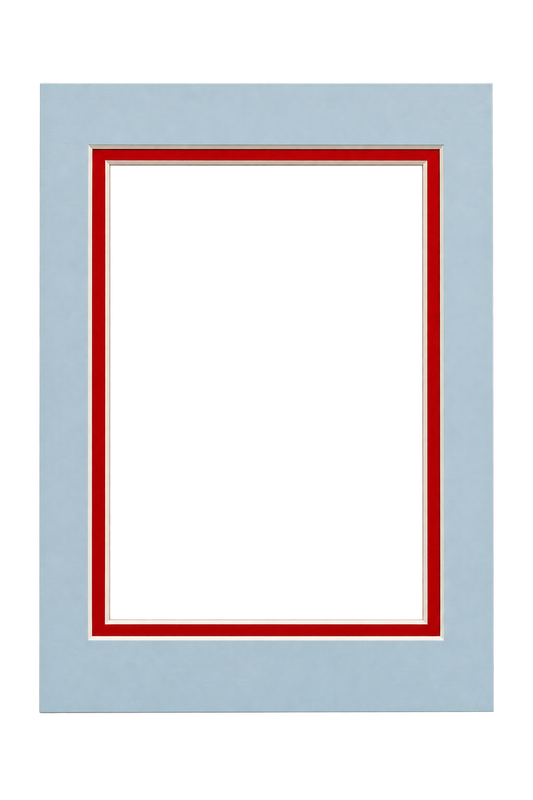Double Mount - Sky Blue & Poppy