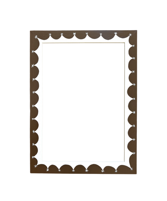 Picture Frame, Star Border in Chocolate