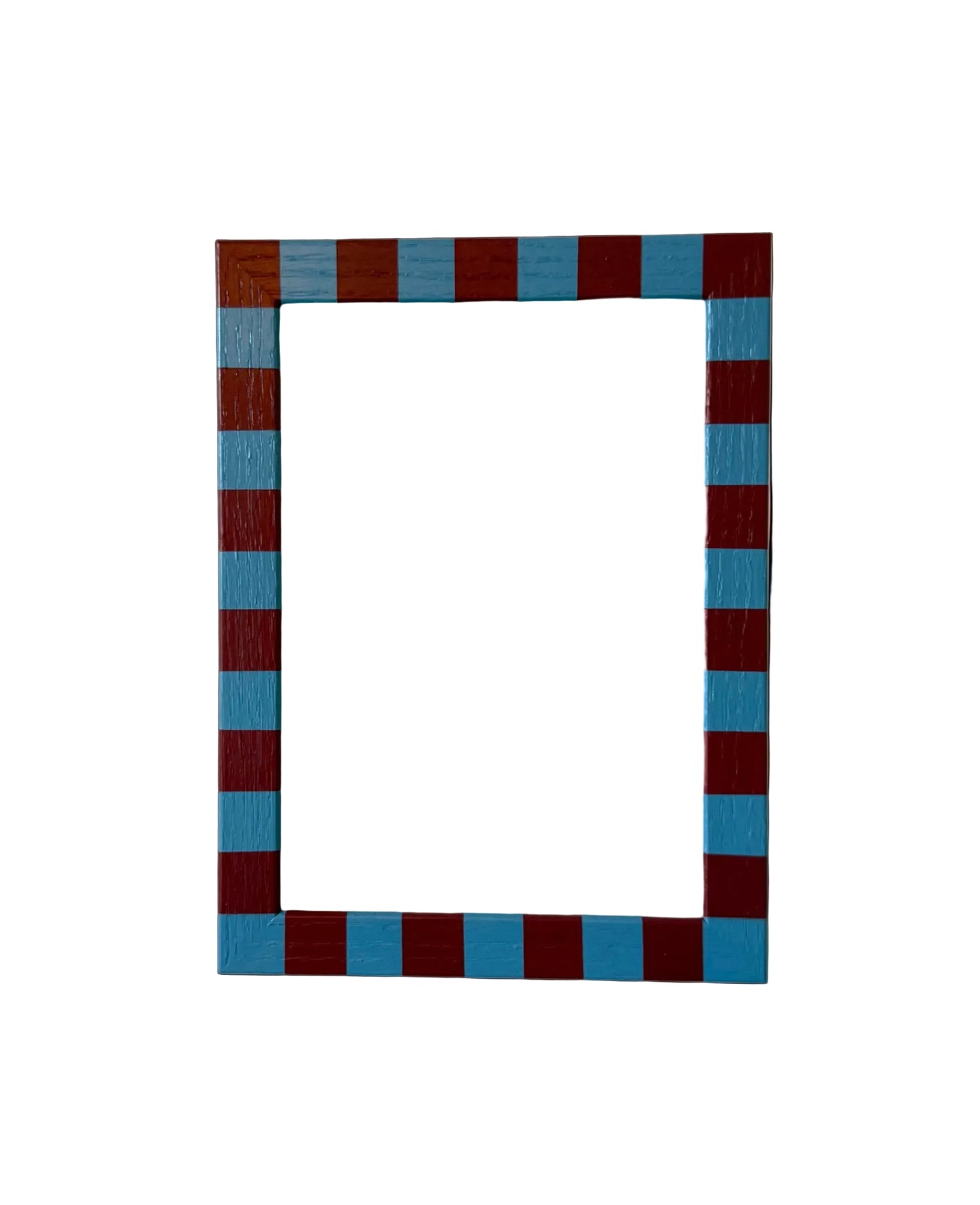 Picture Frame, Denim Blue & Burgundy Skinny Stripes image 0